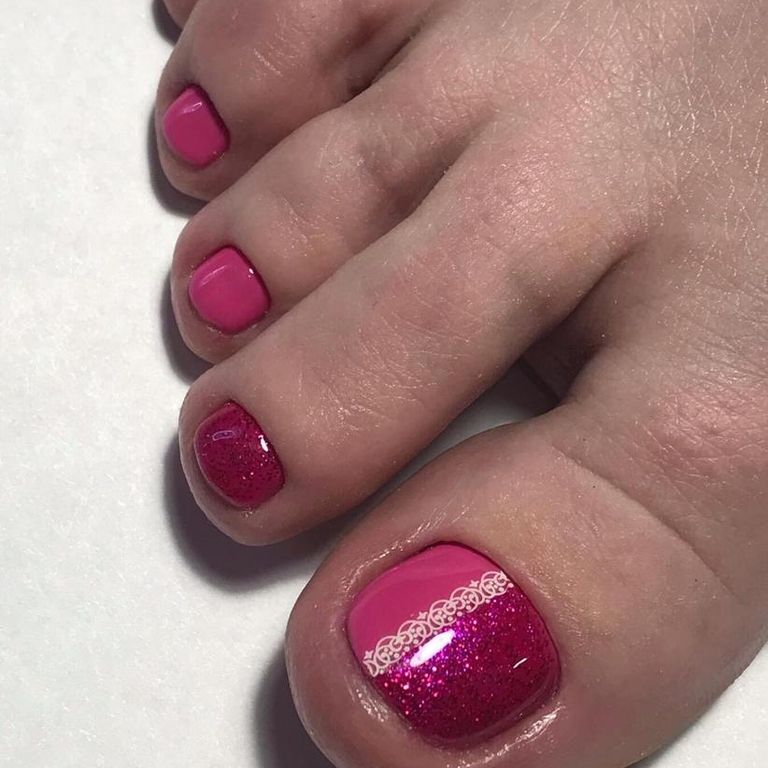 Bild Fussnageldesign in Pink